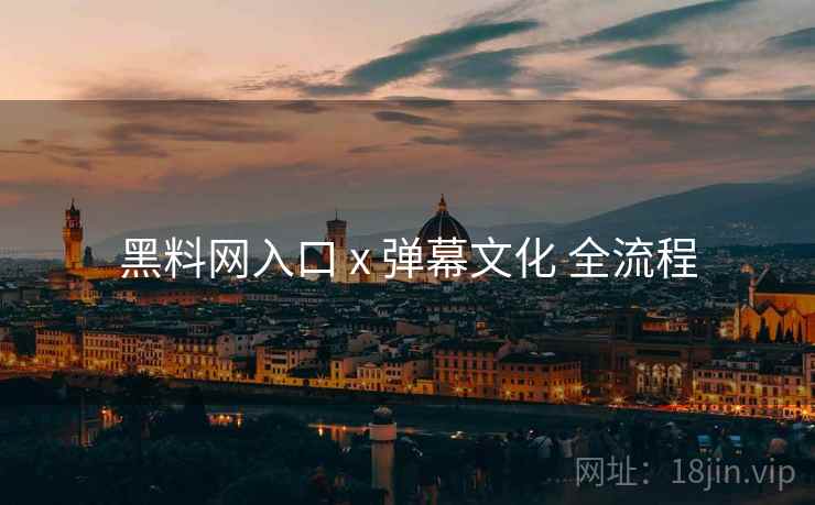 黑料网入口 x 弹幕文化 全流程  第2张