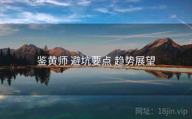 鉴黄师 避坑要点 趋势展望