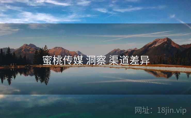 蜜桃传媒 洞察 渠道差异  第1张