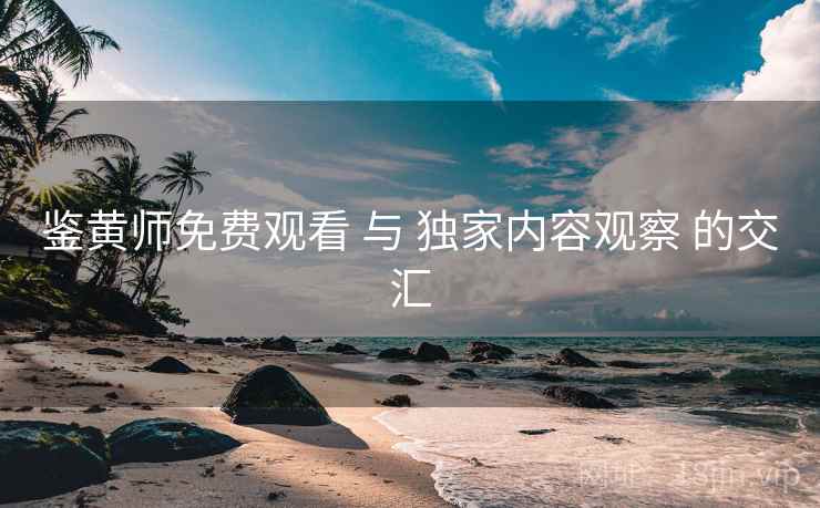 鉴黄师免费观看 与 独家内容观察 的交汇