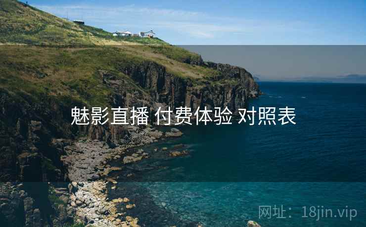 魅影直播 付费体验 对照表